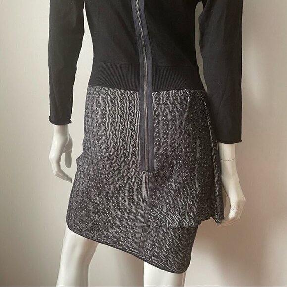Yigal Azrouel New York Cashmere & Silk Asymmetrical Ruffle Dress  NWT, S - Picture 11 of 14